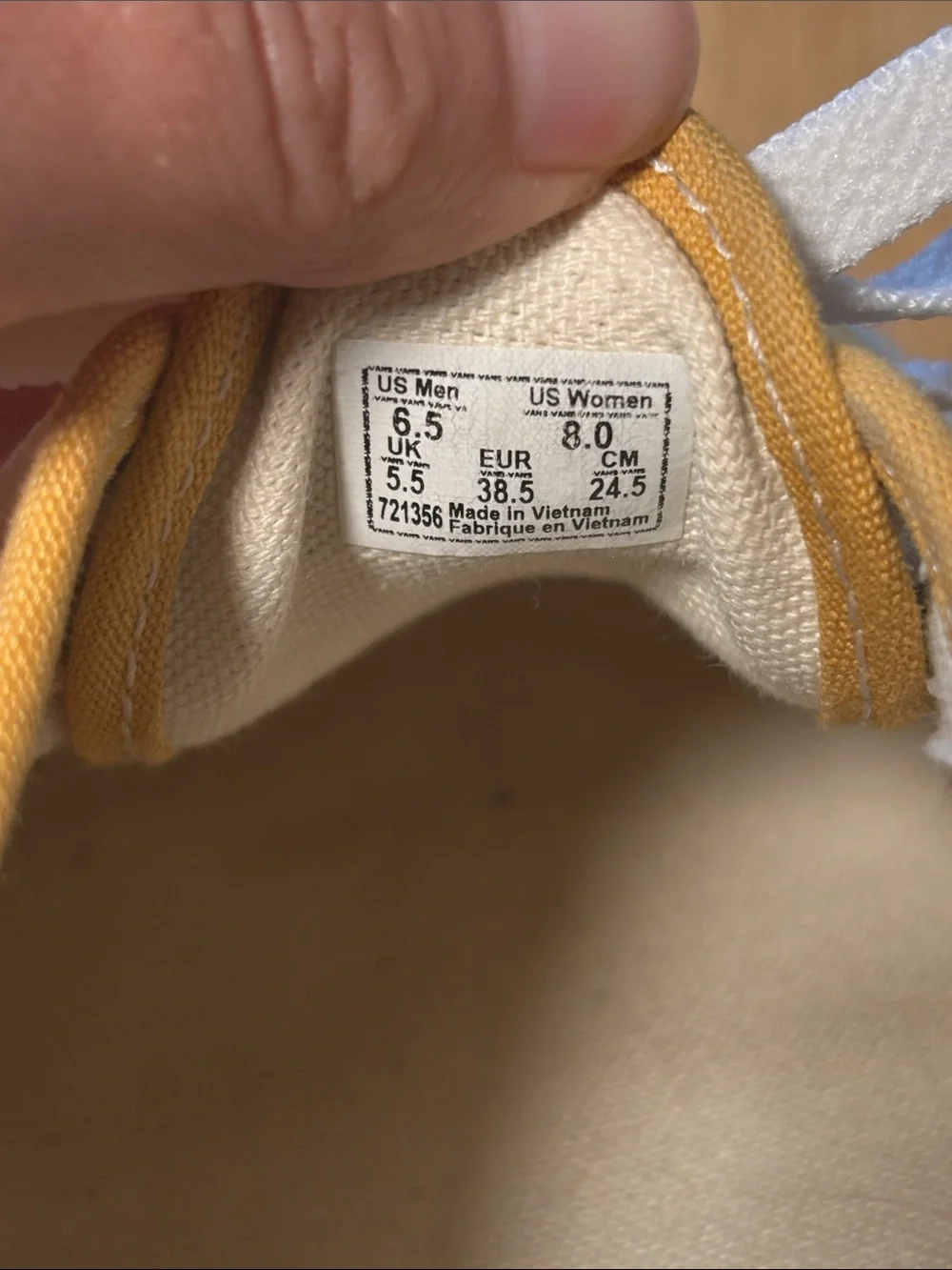 Vans Women’s Low-Top Canvas Sneakers in Yellow
